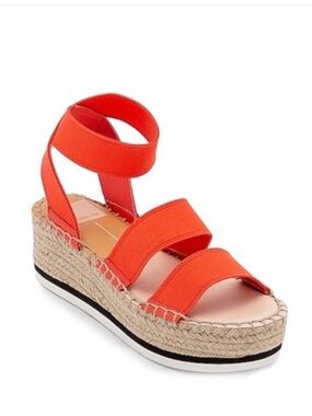 Dolce Vita Orange Espadrille Platform Sandals